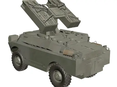 Gaskin 9K31 Strela Rocket Vehicle 3D model