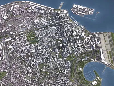 Rio de Janeiro Low-poly 3D model