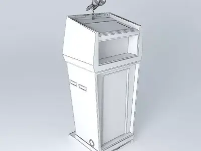 Presidential Blue Goose lectern Free 3D model