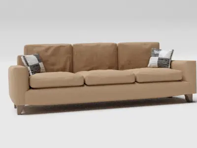 Soft Sofa Free low-poly 3D model