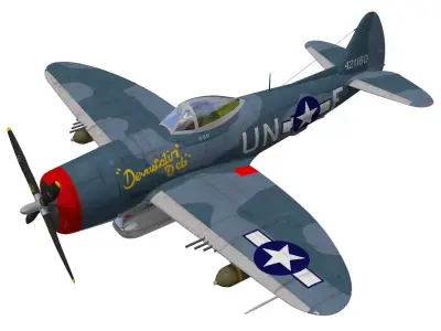 Republic P47M Thunderbolt 3D model