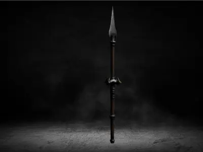 Medieval Ancient Spear Low-poly 3D Model Low-poly 3D model