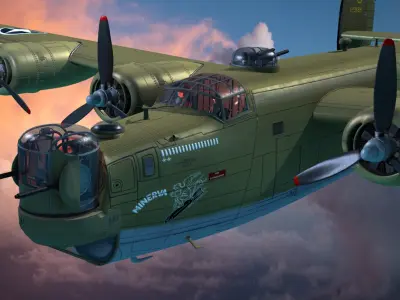 B-24 Liberator High Def 3D model