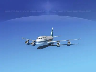 Boeing 747-400 TransAmerica 3D model