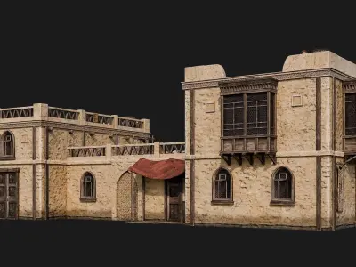 09-12 - Arabic Houses 4K Low-poly 3D model