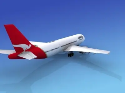 Airbus A300 Qantas 3D model