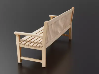country garden bench 3D print model