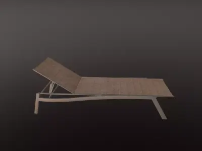 Modern Outdoor Sun Lounger 3D Model Low-poly 3D model