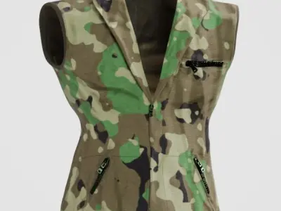 Tactical suit Vest  Low-poly 3D model