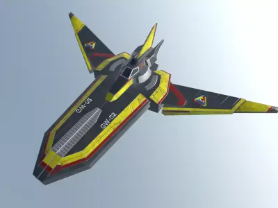 GUTS WING 2 ultrman tiga plane aircraft Low-poly 3D model Low-poly 3D model