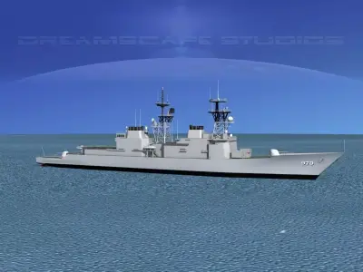 Spruance Class DD970 USS Caron 3D model