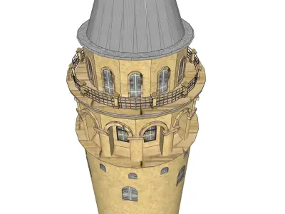 galata tower 3D model