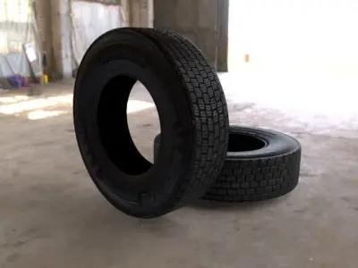 Tire wheel  Michelin X Multi por Truck bus and Trailer Low-poly 3D model