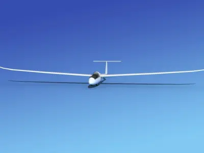 Duo Discus Sailplane Unmarked 3D model