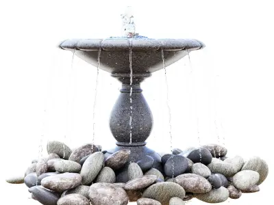 Stone Water with Bowl 3D model