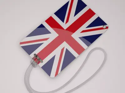 Plastic luggage tag Low-poly 3D model