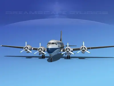 Douglas DC-4 KLM Airlines 3D model
