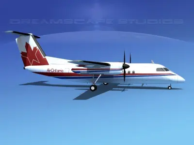 Dehaviland DHC-8 100 Air Ontario 3D model