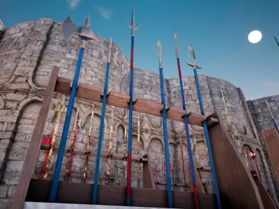 Spears And Lances  98 Variations Low-poly 3D model