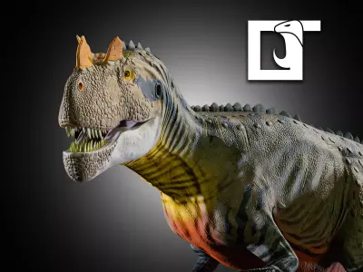 Ceratosaurus dentisulcatus Low-poly 3D model