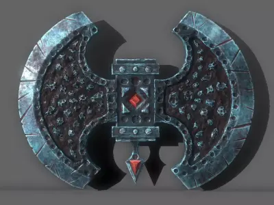 blood poleaxe Free low-poly 3D model