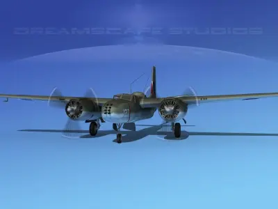 Douglas A-26B Invader Australia 3D model