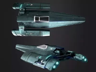 Trello - Spaceship Low-poly 3D model Low-poly 3D model
