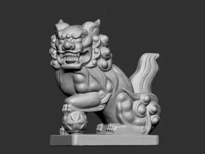Lion Sculpture 3D print model