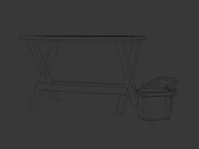 Camping Table 3D model