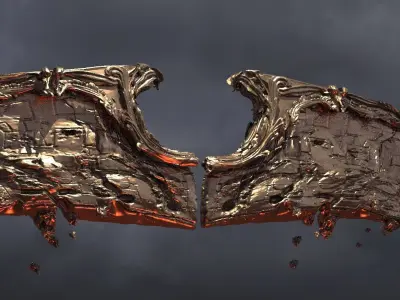 Angel Wings of Stone 2  3D model