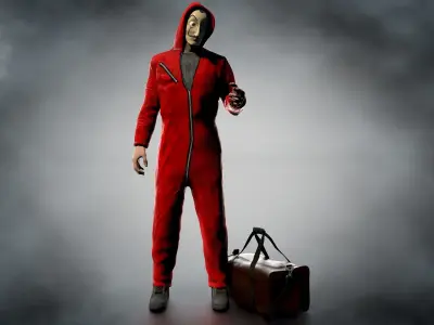 Robber from La Casa de Papel Low-poly 3D model
