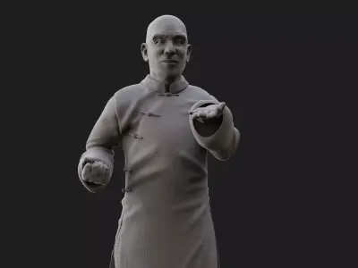 Ip Man Bruce Lee Master Sculpture 3D print model