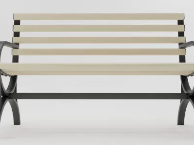 Park Bench Model 3D model