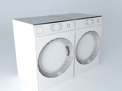 Front Loading Washer Dryer Free 3D model