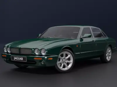 2000 Jaguar XJ X308 Free low-poly 3D model
