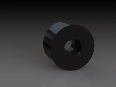 Wheel for double 3x10x4 bearings Free low-poly 3D model