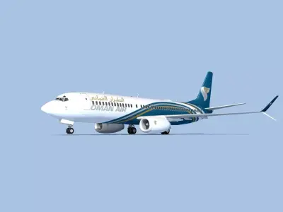 Boeing 737-800 Max Oman Air 3D model