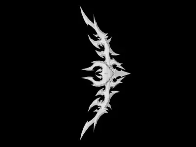 Succubus Bow Low-poly 3D model