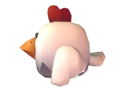 Rooster Rudy - Proto Series Low-poly 3D model