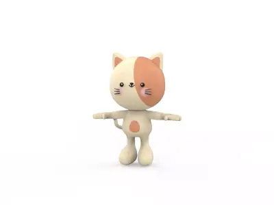 Character002 Cat Animal Low-poly 3D model