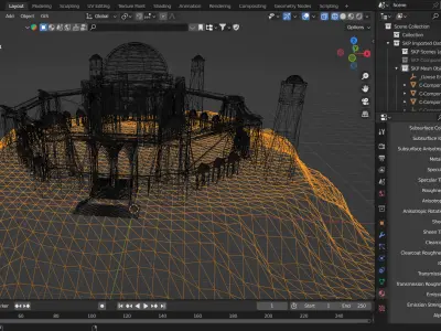 Outpost Qila Low-poly 3D model