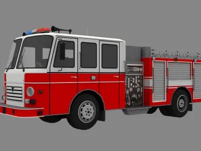 Modern Fire Truck 3D model