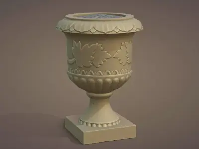 Planter Urn Low-poly 3D model