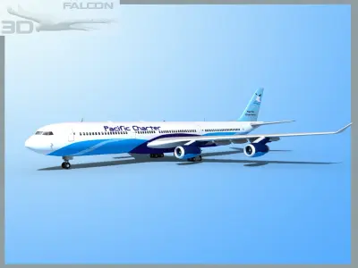 Falcon3D A340-600 Pacific Charter 3D model