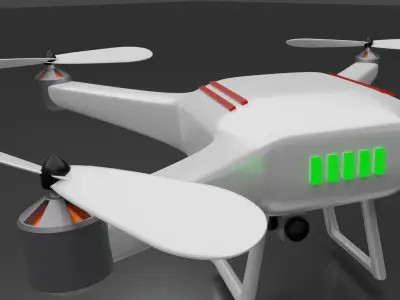 3D Drone modeling in Blender 3D model