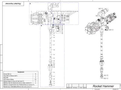 Reinhardt Rocket Hammer - Overwatch - STL - STEP - Commercial 3D print model