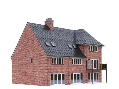 English Brick House 15 Low-poly 3D model