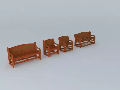 Chail camp bench Free 3D model