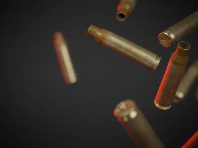 556x45mm Nato Bullets Low-poly 3D model