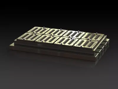 CNC Machine Fixture for Slot Nut Plate 3D model